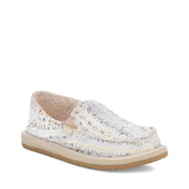 Sanuk Women's Donna Tweed Chill Loafer, White Multi