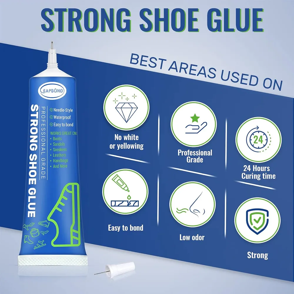 Sapbond Shoe Glue | Slow Dry Sole Repair Adhesive |Professional Grade Strong Waterproof Clear Repair Glue