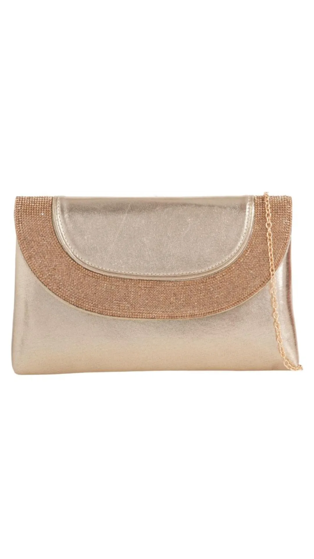 Sara Clutch- Glitter Gold