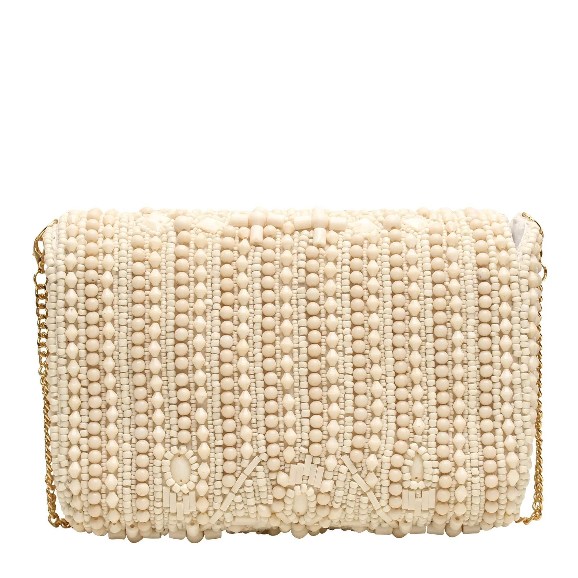 Sari Beaded Crossbody Clutch