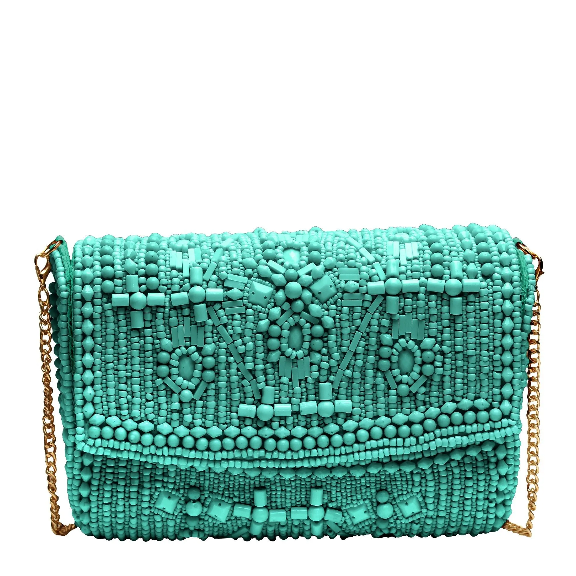 Sari Beaded Crossbody Clutch