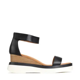 SASKINA LEATHER WEDGE SANDALS