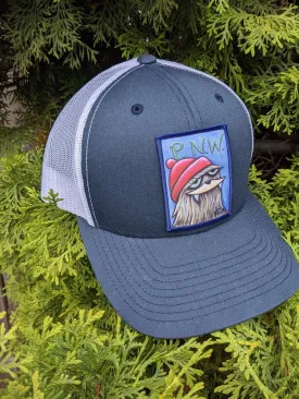 Sasquatch PNW Wearable Art Adult Navy/White Trucker Hat