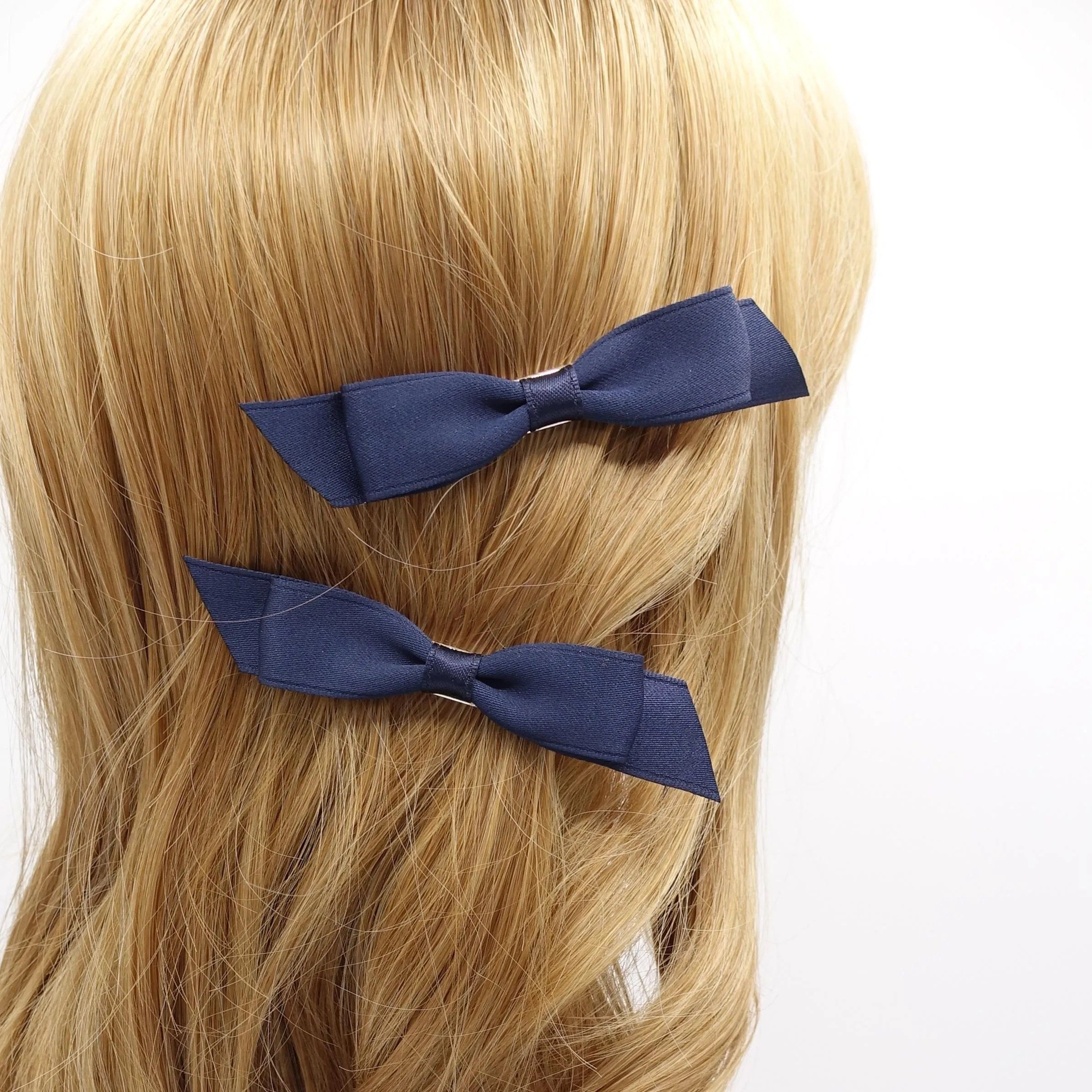 satin bow set, small hair bow, satin bow for women