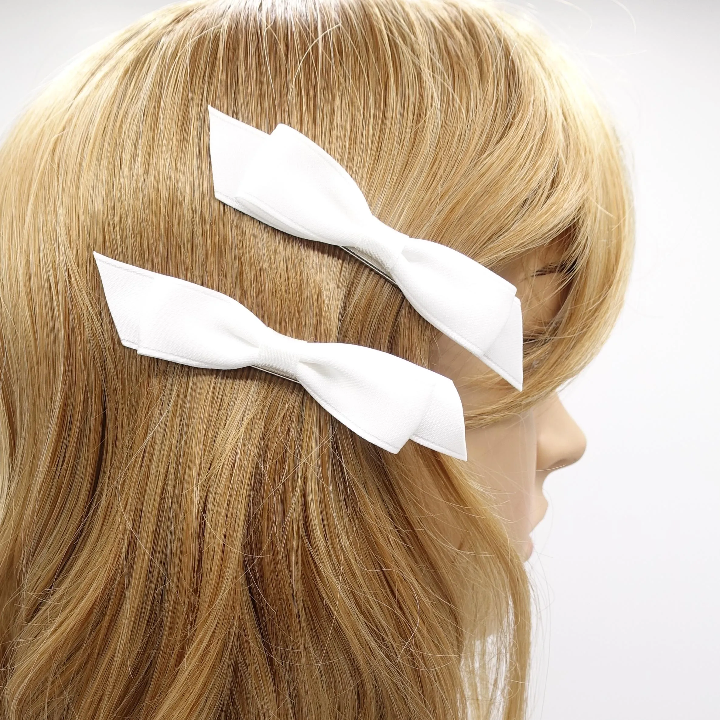 satin bow set, small hair bow, satin bow for women