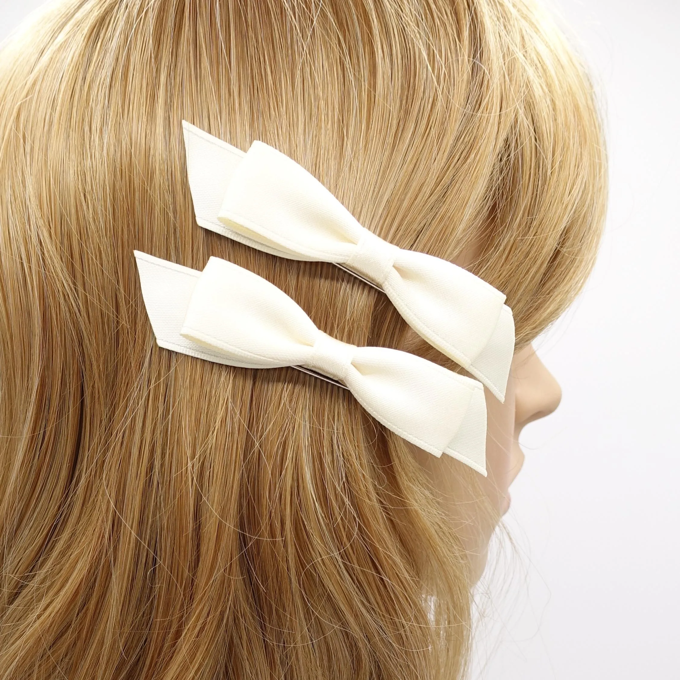 satin bow set, small hair bow, satin bow for women