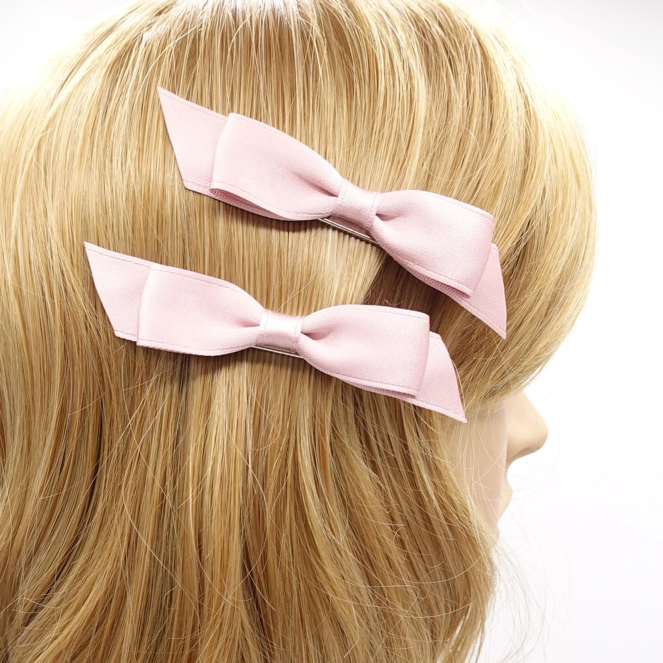 satin bow set, small hair bow, satin bow for women