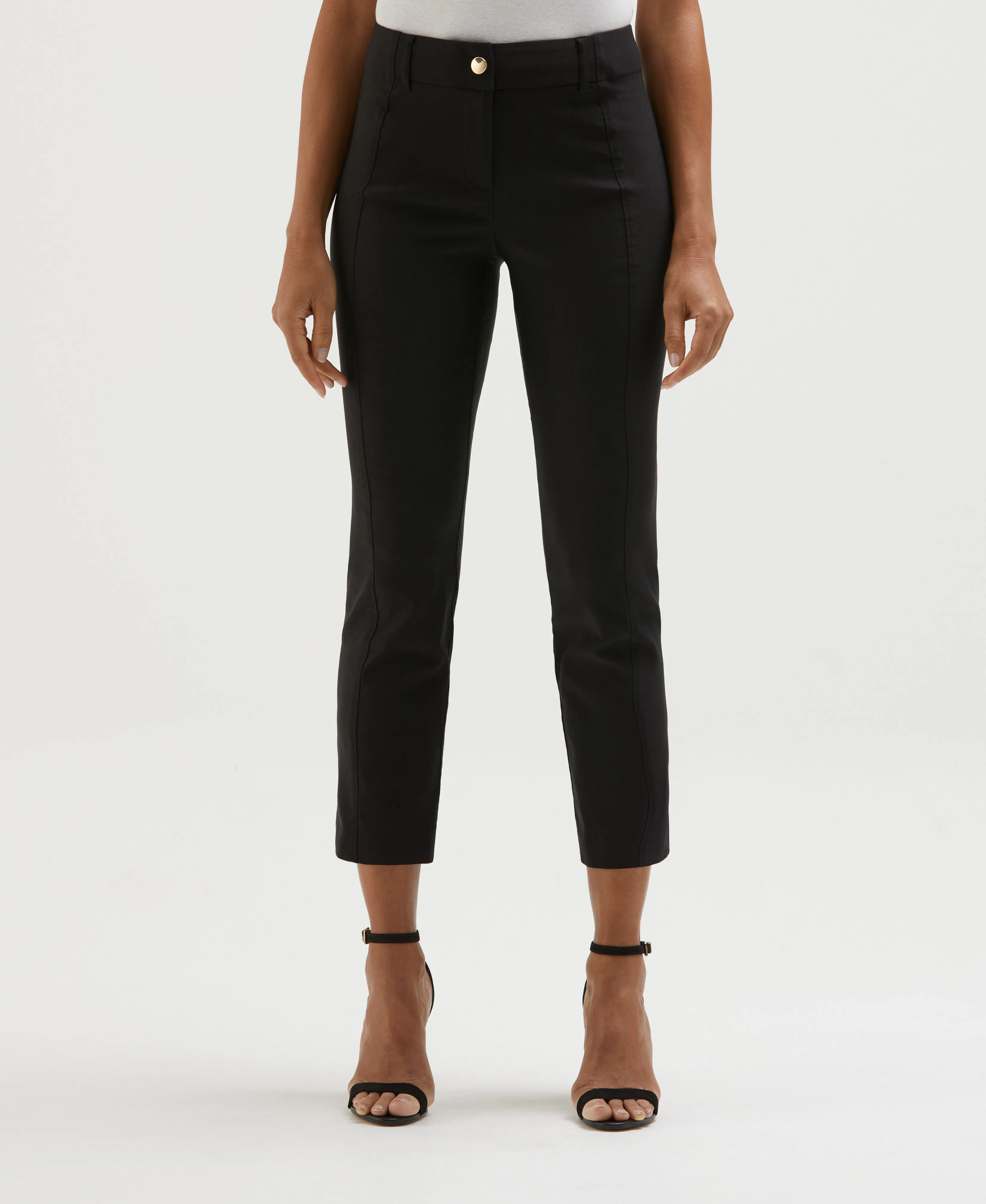 Satin Luxe Straight Leg Crop Pant