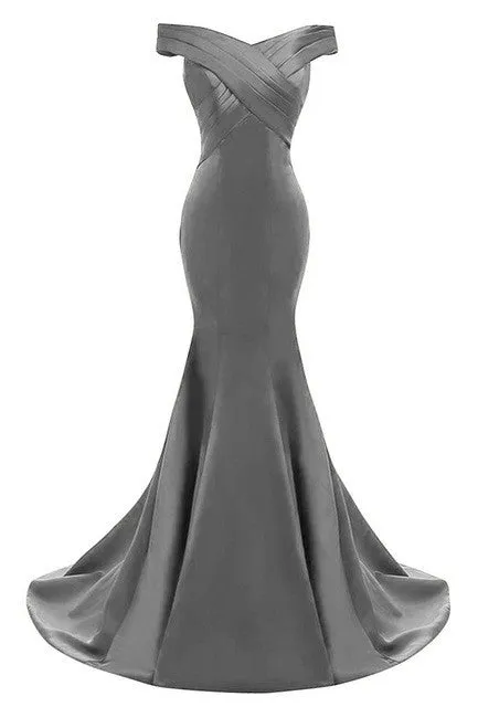 Satin Mermaid Bridesmaids Dresses at Bling Brides Bouquet - Online Bridal Store