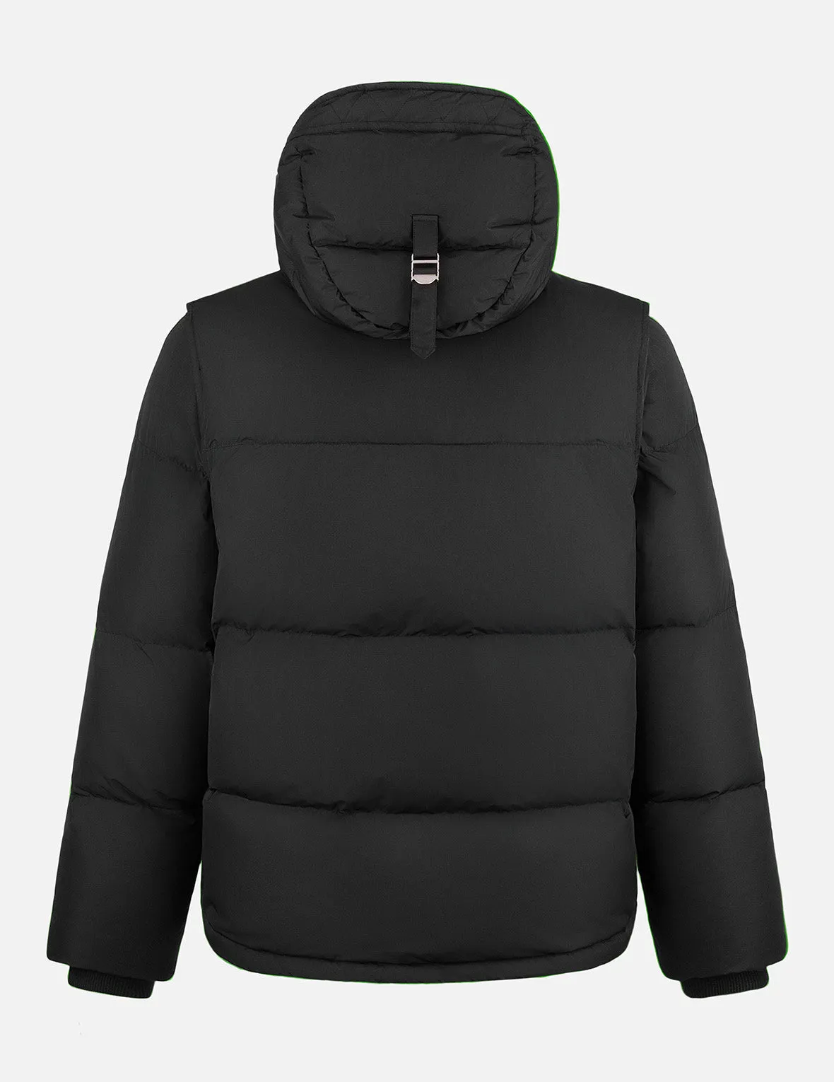 Seagull Embroidery Detachable Relax Fit Down Jacket