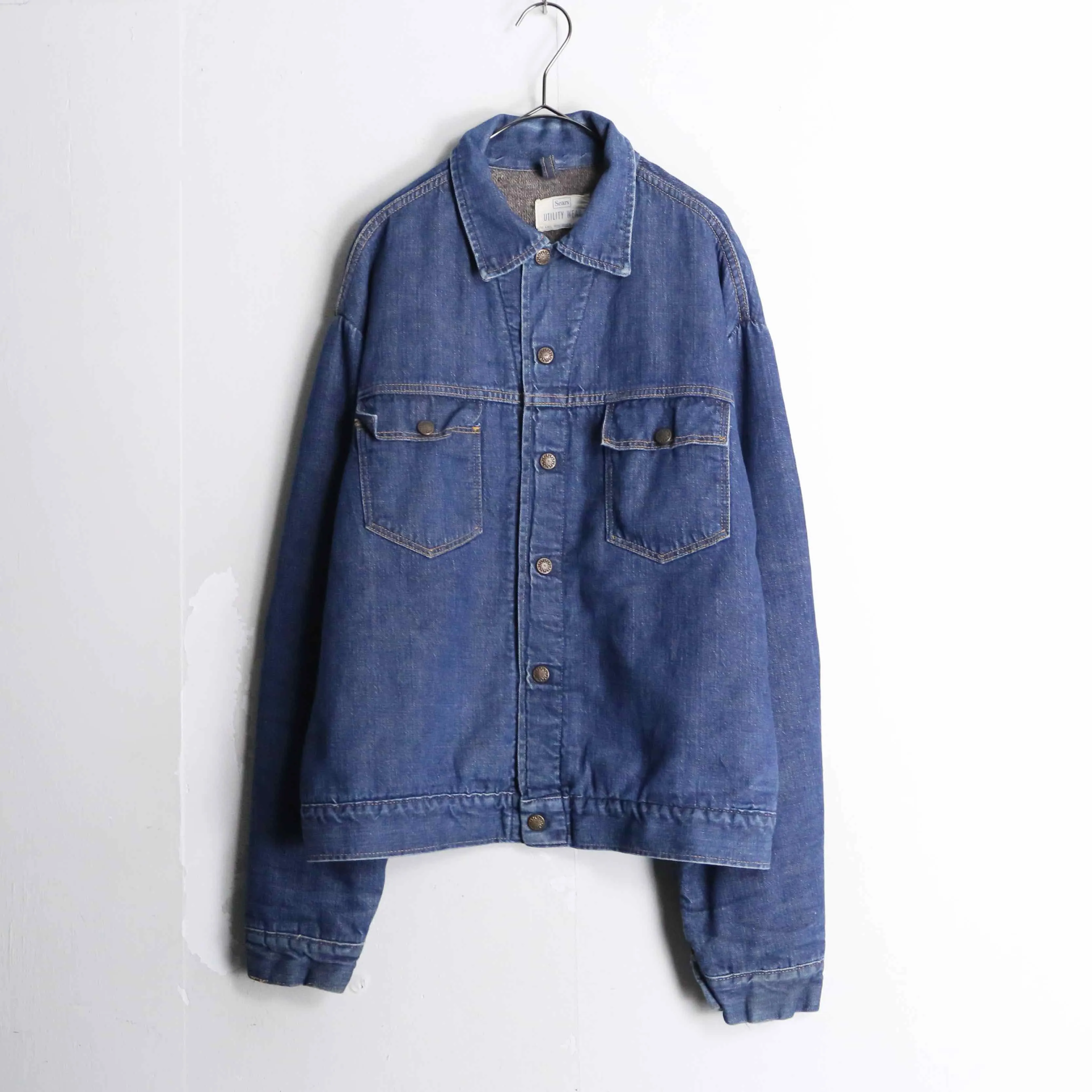 “Sears” indigo blue type tracker denim jacket