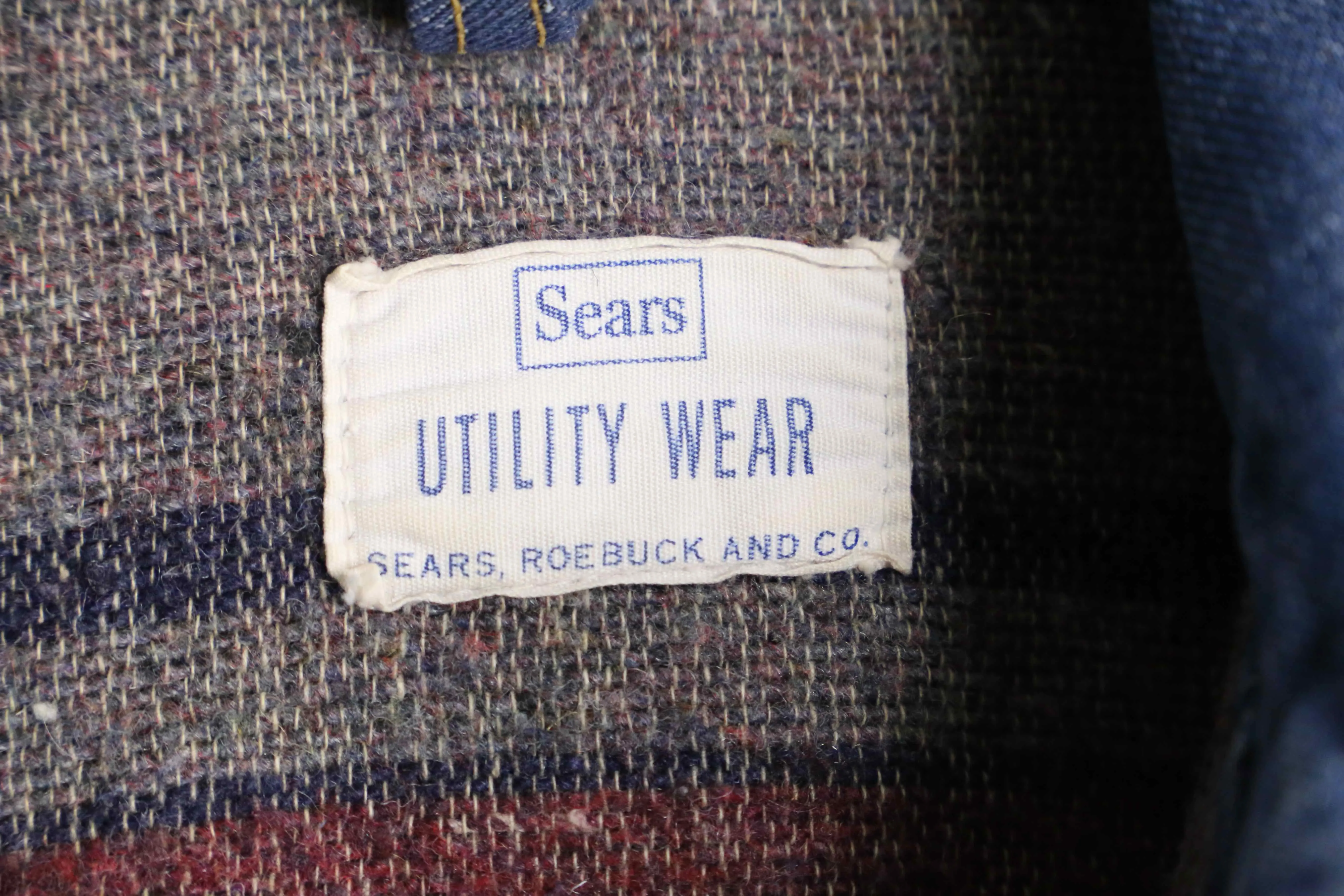 “Sears” indigo blue type tracker denim jacket