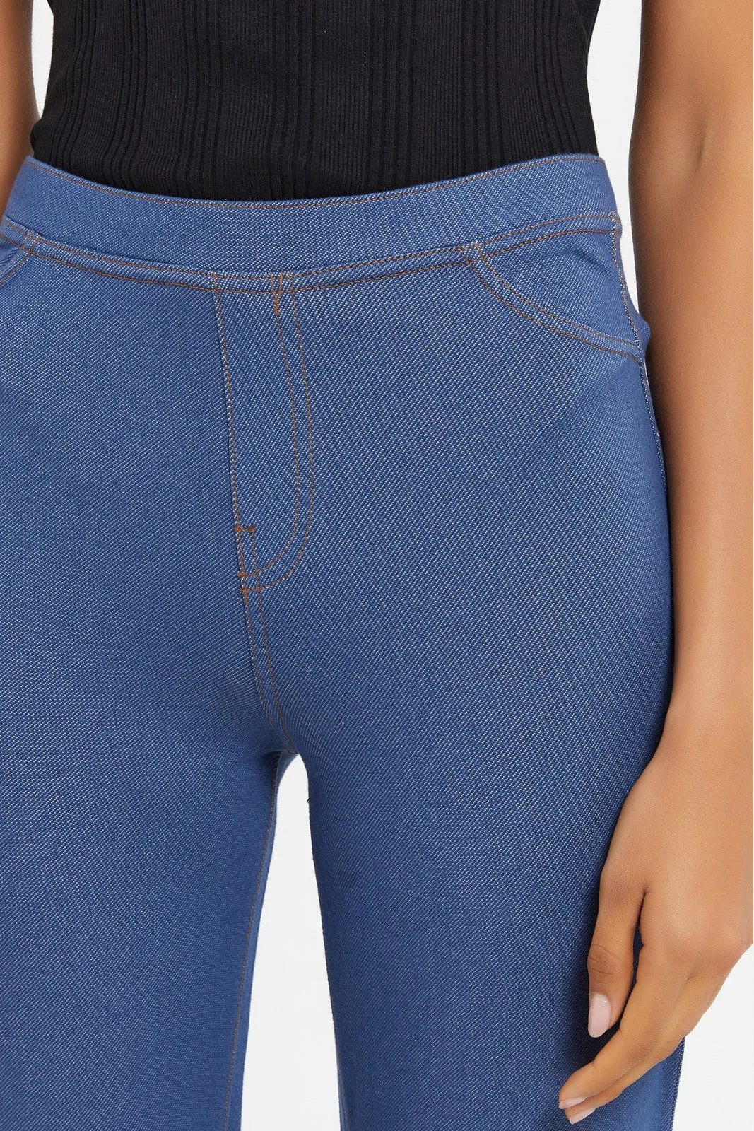 Senior Girls Blue Flared Jeggings