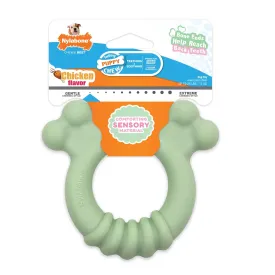 Sensory Material Puppy Teething Ring, Chicken, Small/Regular, Up to 25 Ibs