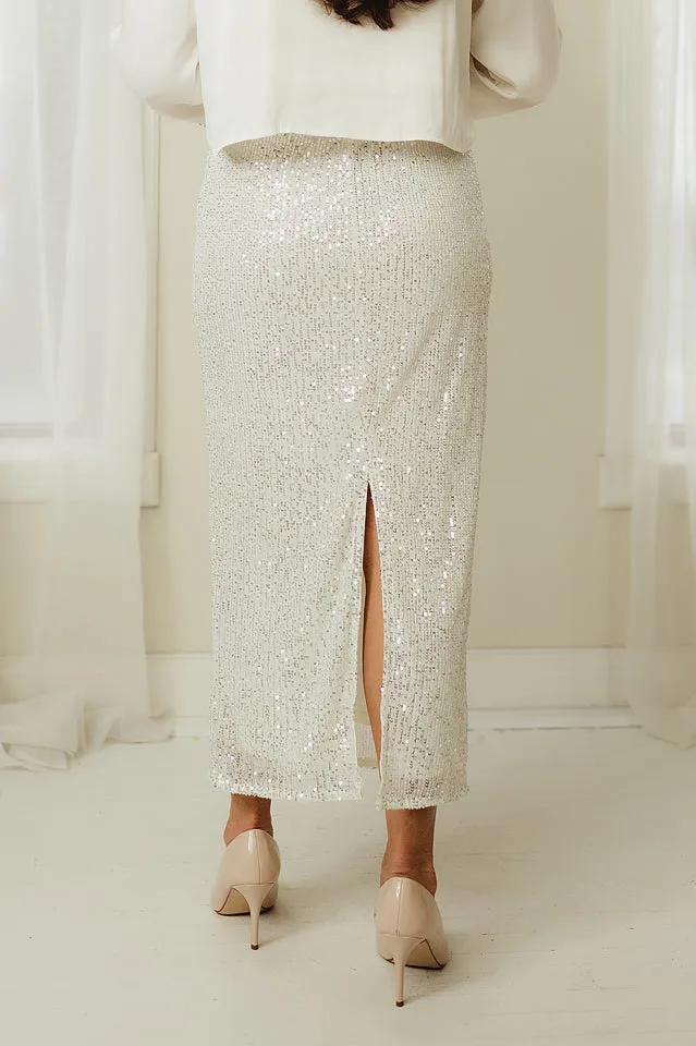 Sequin Midi Skirt