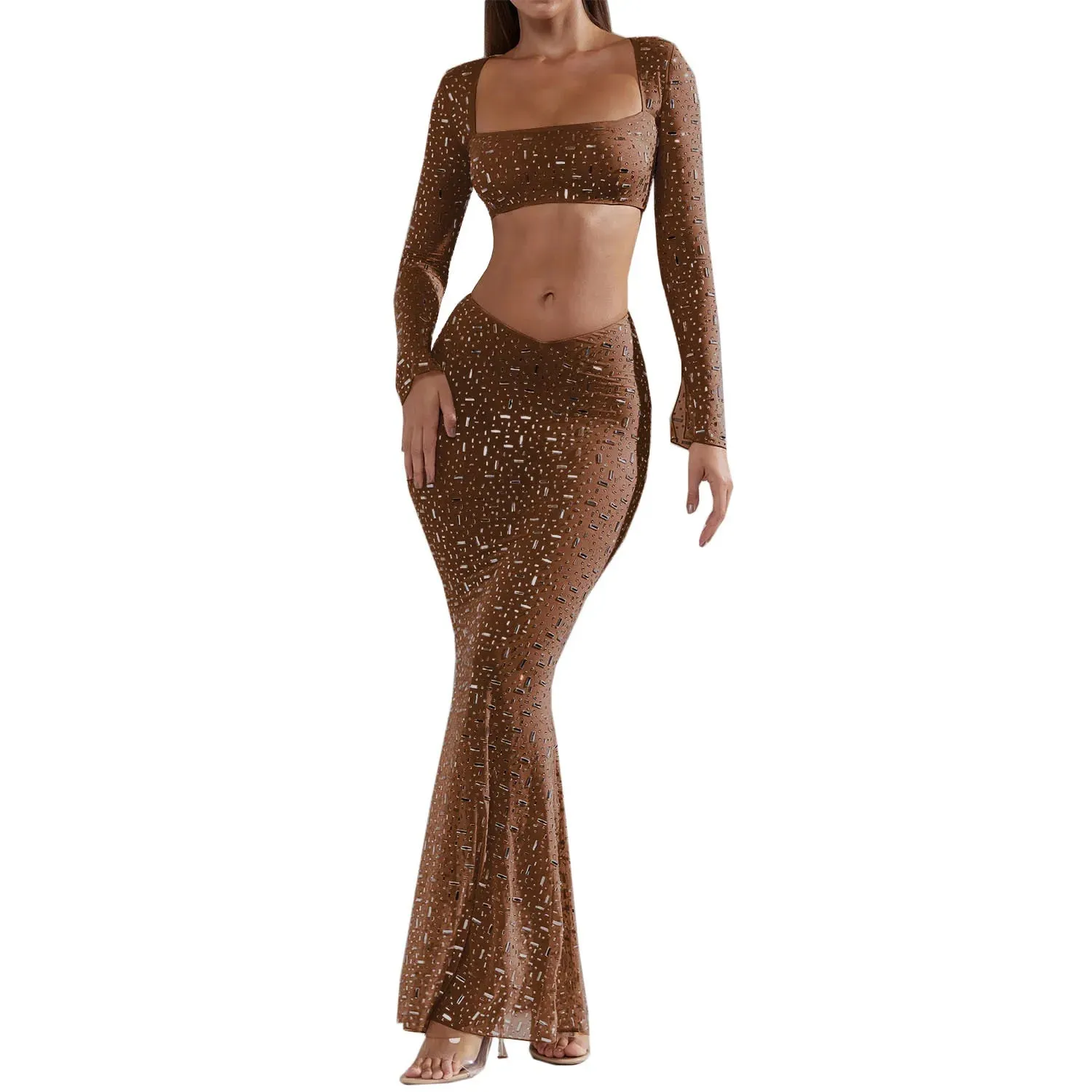 Sequined Sexy Strap Evening Dress Women Diamond Sleeveless Slim Hip Package Tube Top Shinny Dresses 2023 Party Bodycon Robe