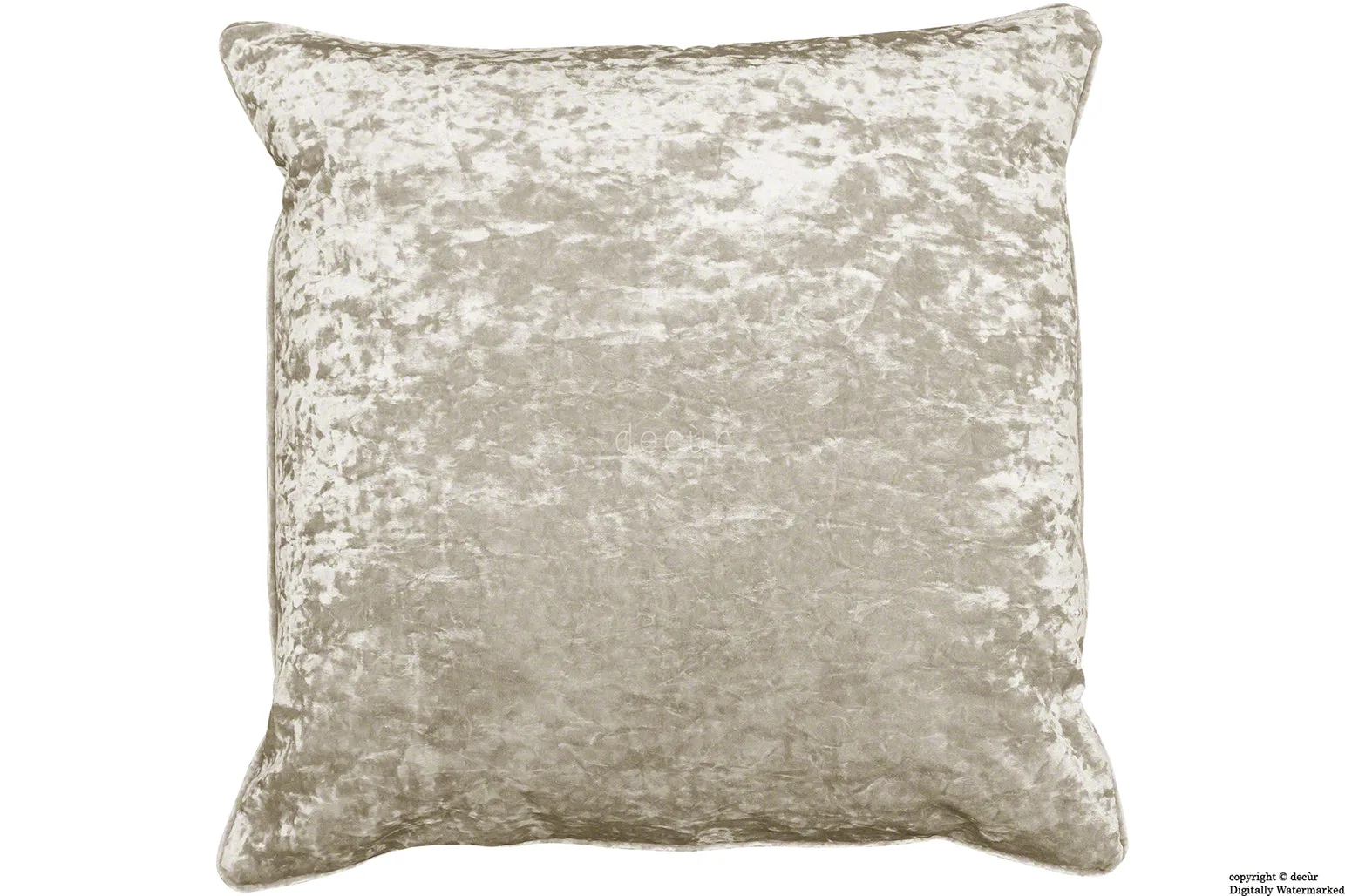 Serenity Crushed Velvet Cushion - Pearl