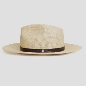 Sharp Straw Fedora Hat – Natural