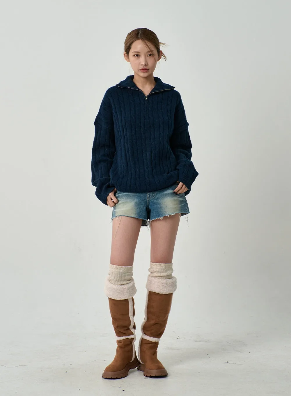 Shearling Knee High Boots CD12