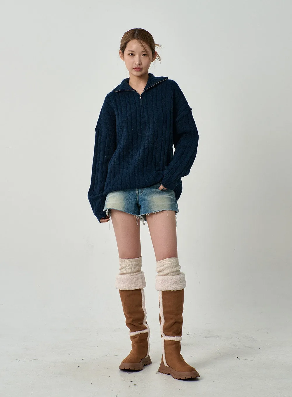 Shearling Knee High Boots CD12