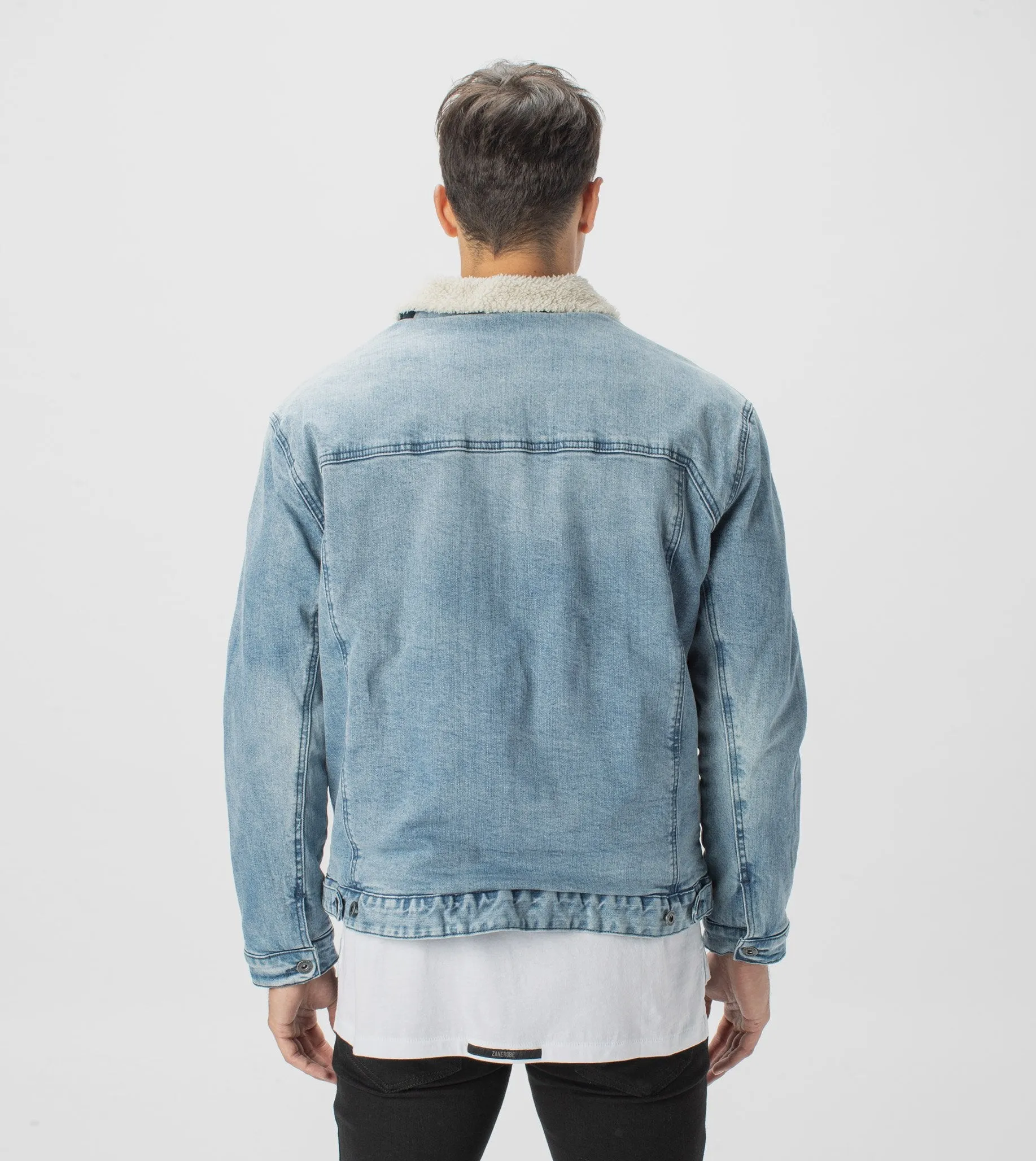 Sherpa Denim Jacket Mineral Blue