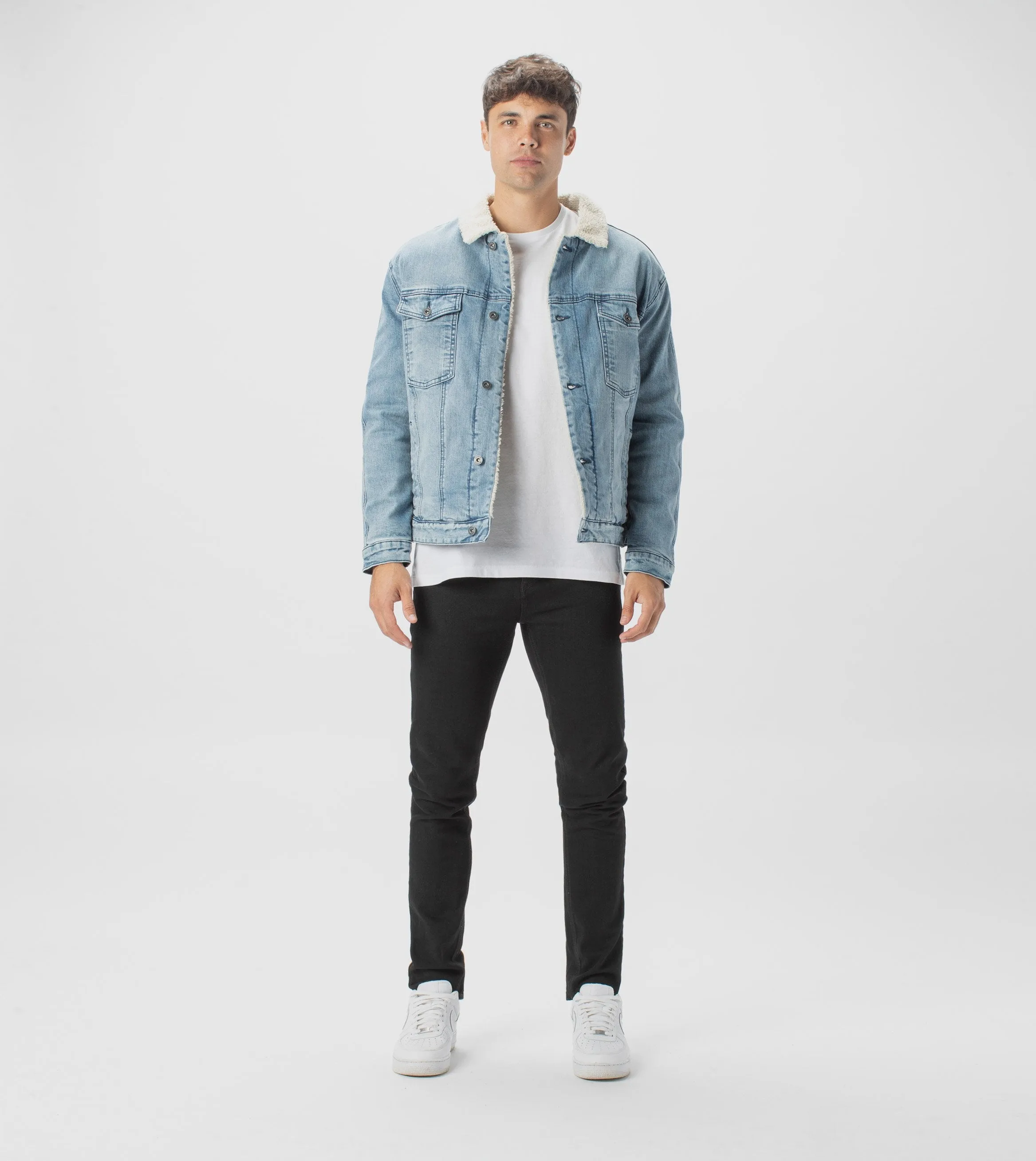 Sherpa Denim Jacket Mineral Blue