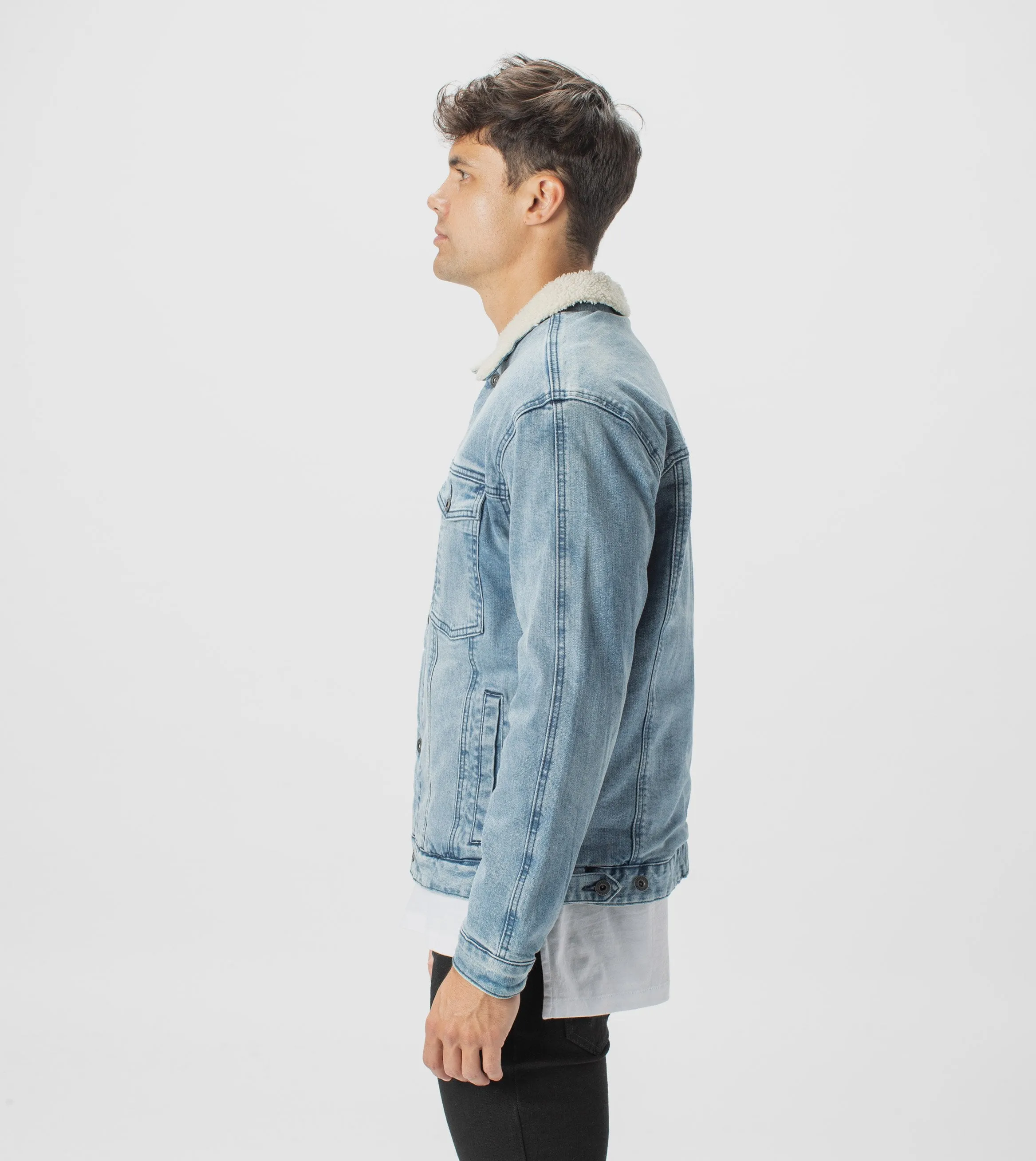 Sherpa Denim Jacket Mineral Blue