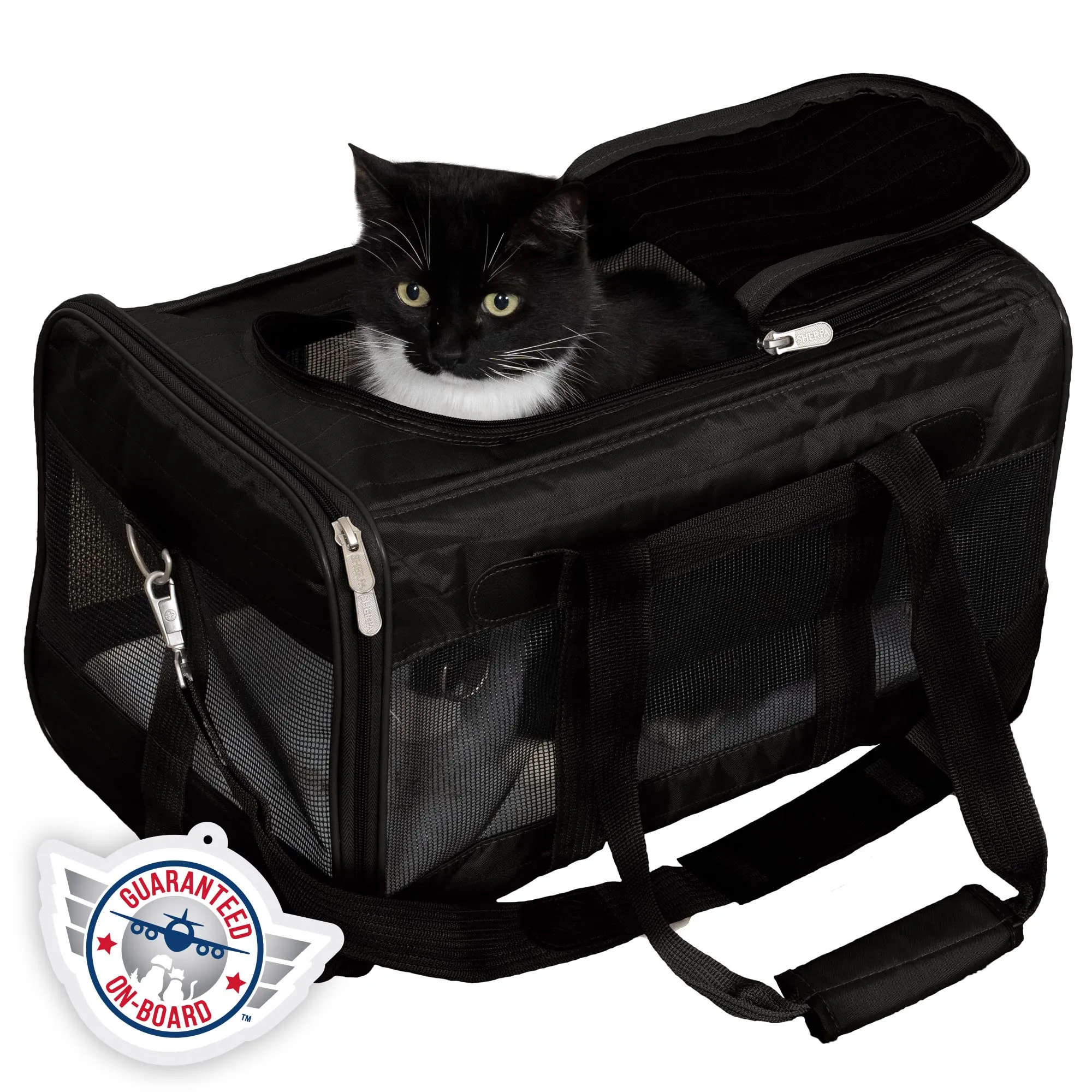 Sherpa Original Deluxe Pet Carrier Large Black 19"