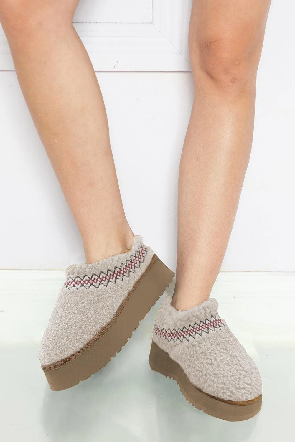 Sherpa Plush Winter Slippers