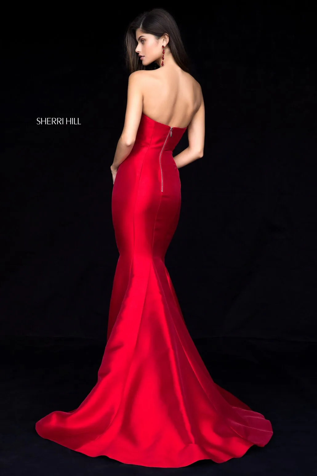 Sherri Hill - 51671: Elegant Strapless Mikado Mermaid Gown