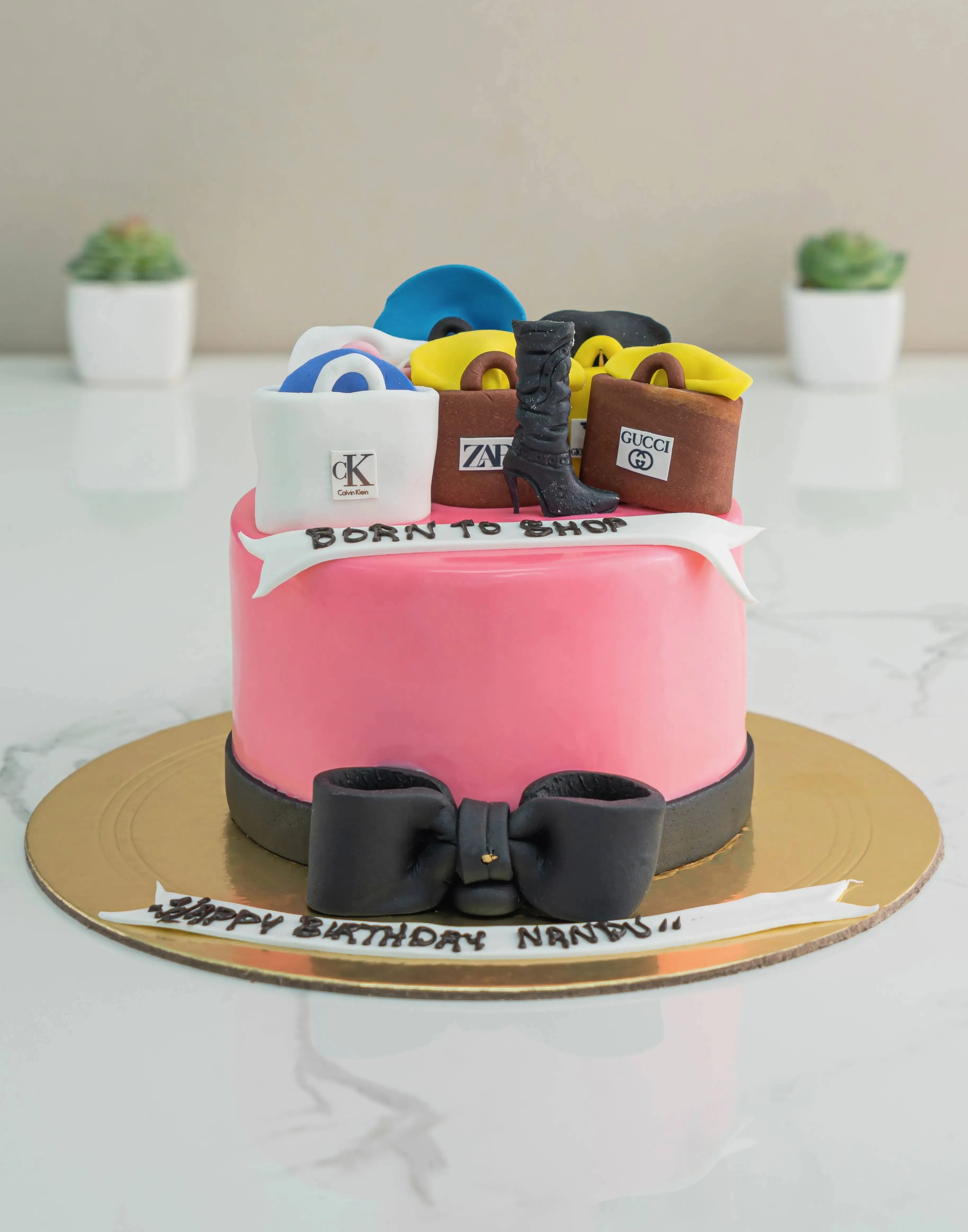 Shopping and Boots Cake