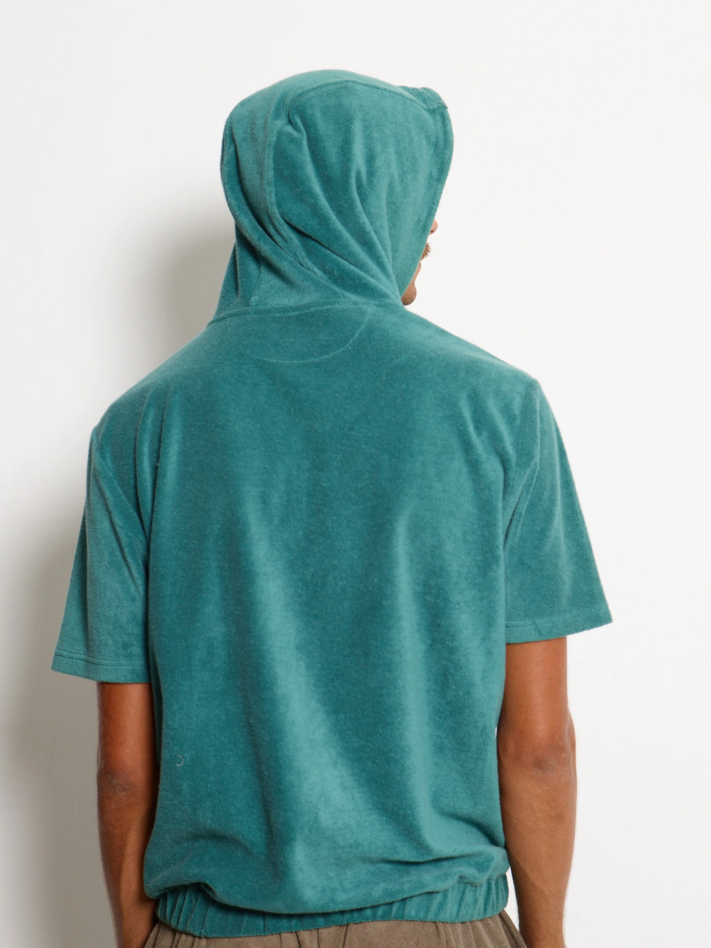 SHORT SLEEVE HOODIE EMERALD