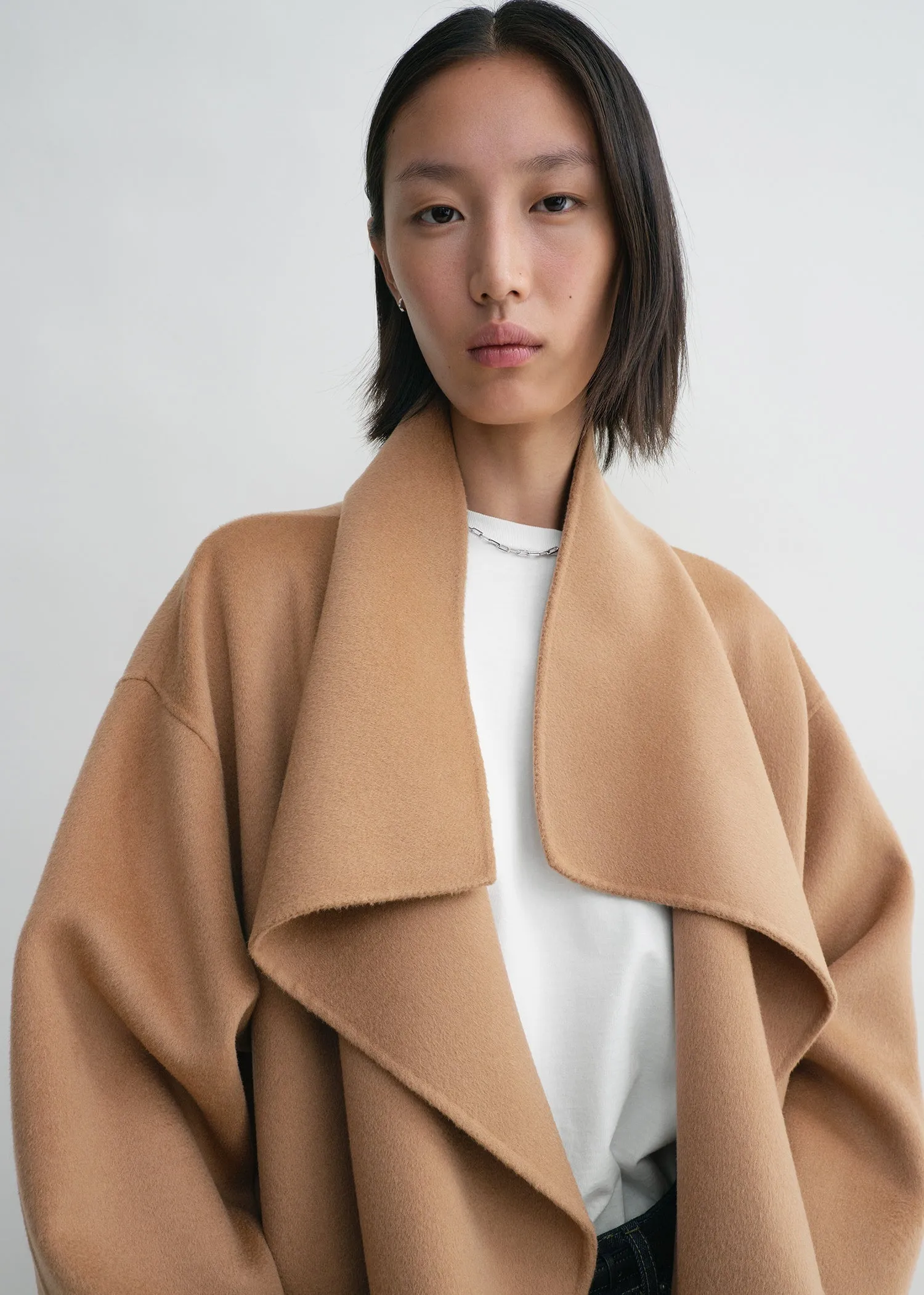 Signature wool cashmere coat camel