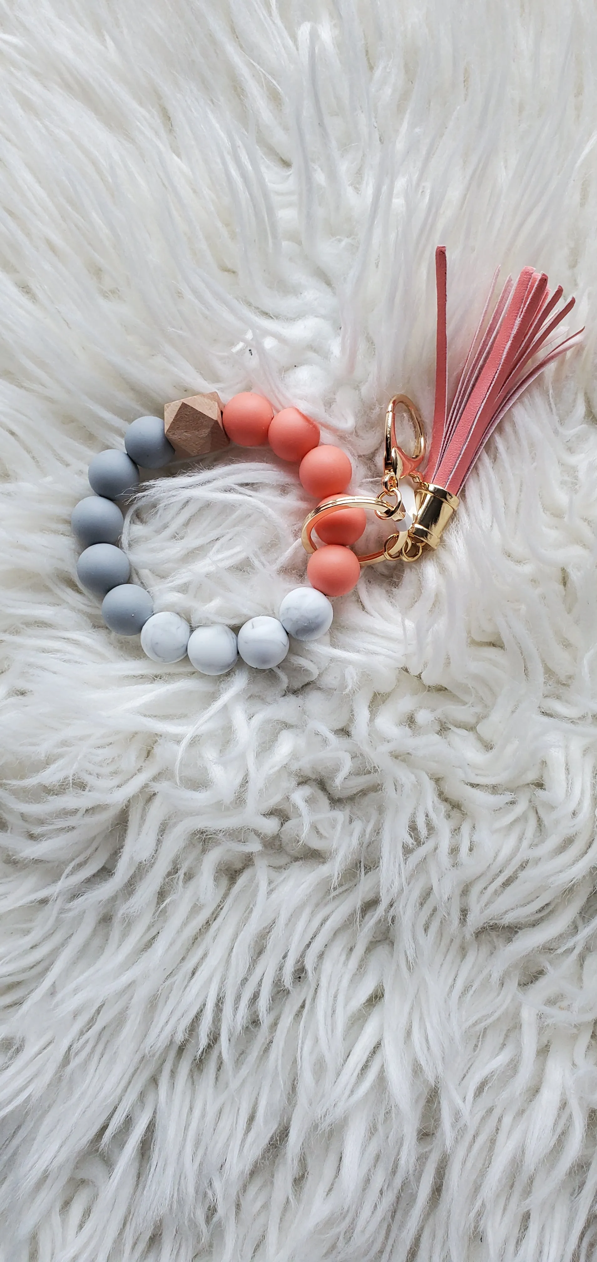 Silicone Keychain with Wristlet BangleBracelet