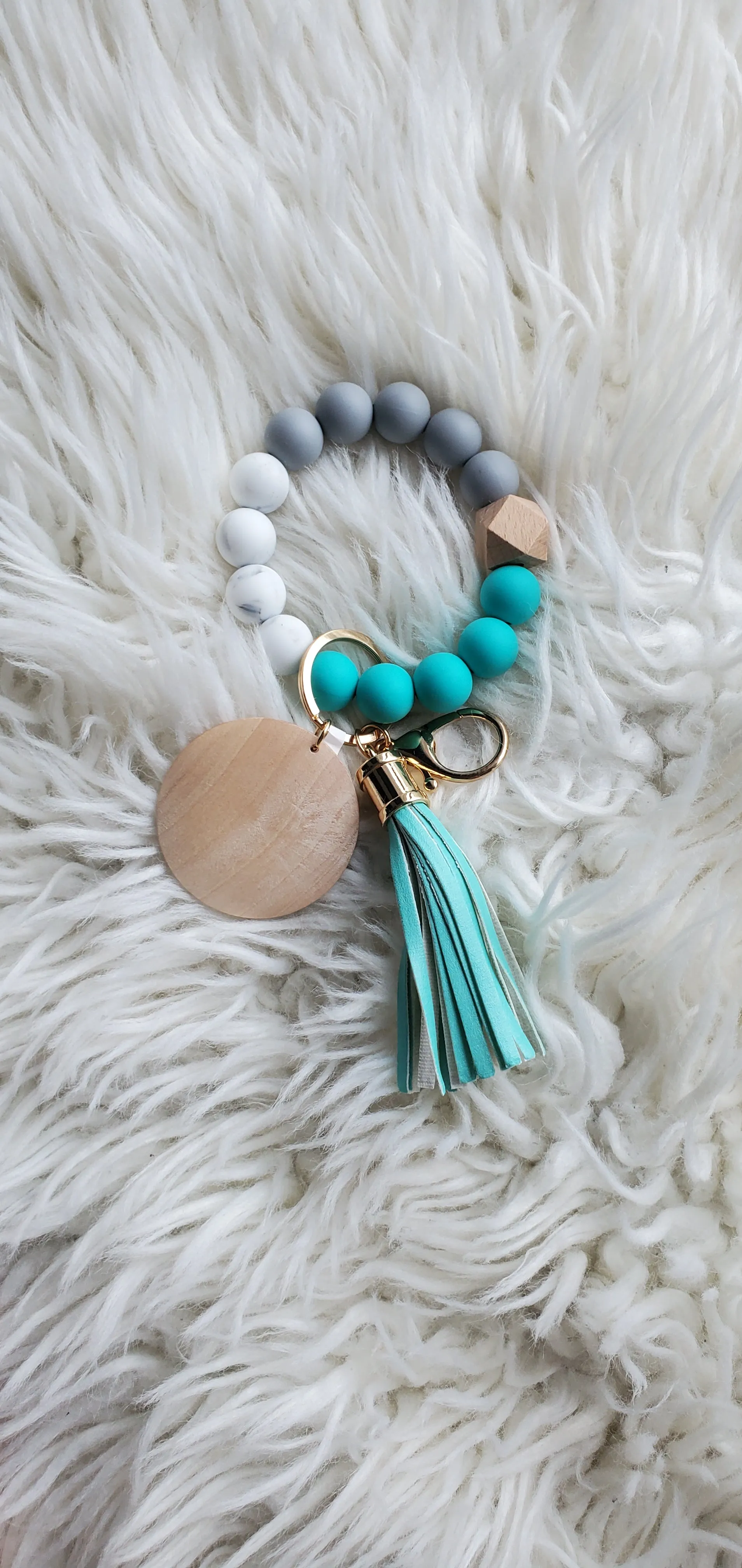 Silicone Keychain with Wristlet BangleBracelet