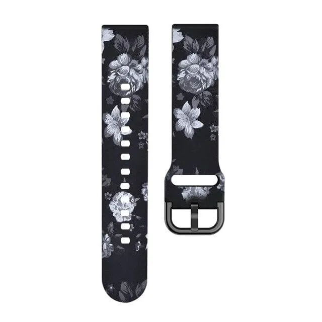 Silicone Pattern Watch Straps compatible with the Garmin Forerunner 255s