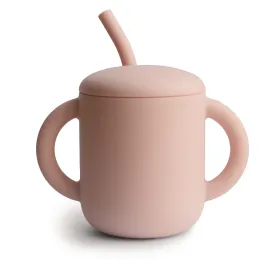 Silicone Training Cup   Straw | Blush