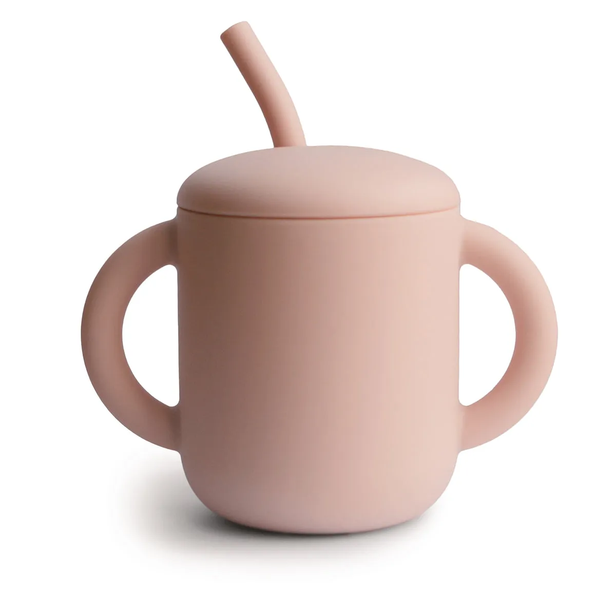 Silicone Training Cup   Straw | Blush