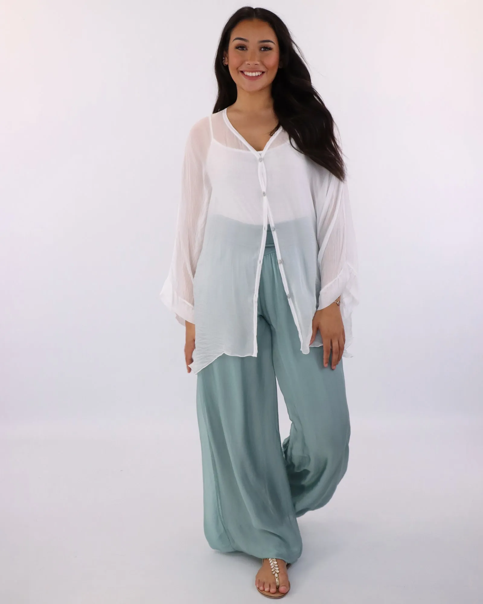 Silk Blend Two Piece Shirt