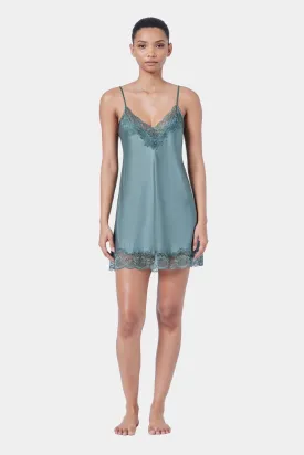 Silk Lace Chemise Moss