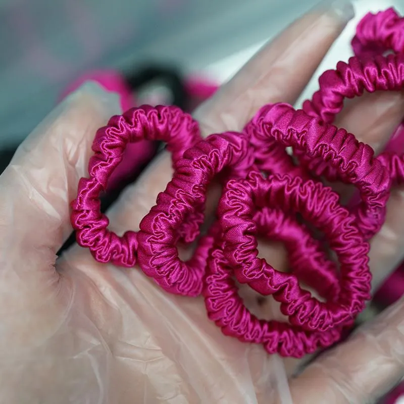 Silk Scrunchies French Minnie Skinny - custom and wholesale