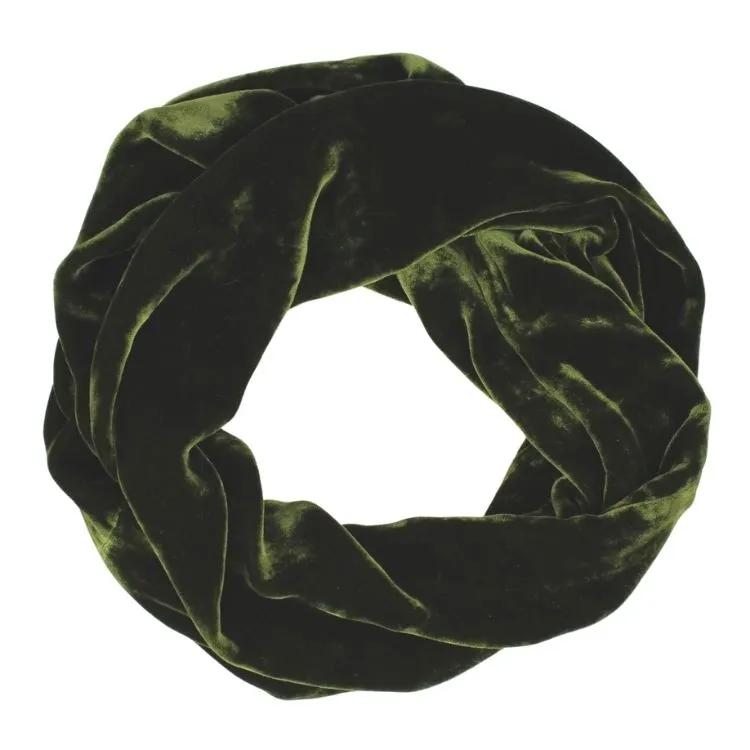 Silk Velvet Infinity Scarf