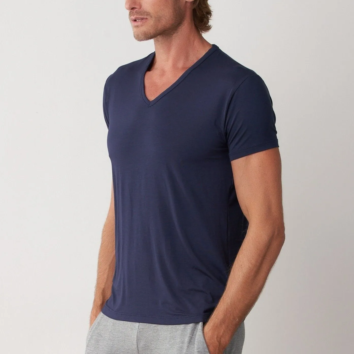 Silktouch TENCEL™ Modal Air Low Cut V Neck Short Sleeve Tee