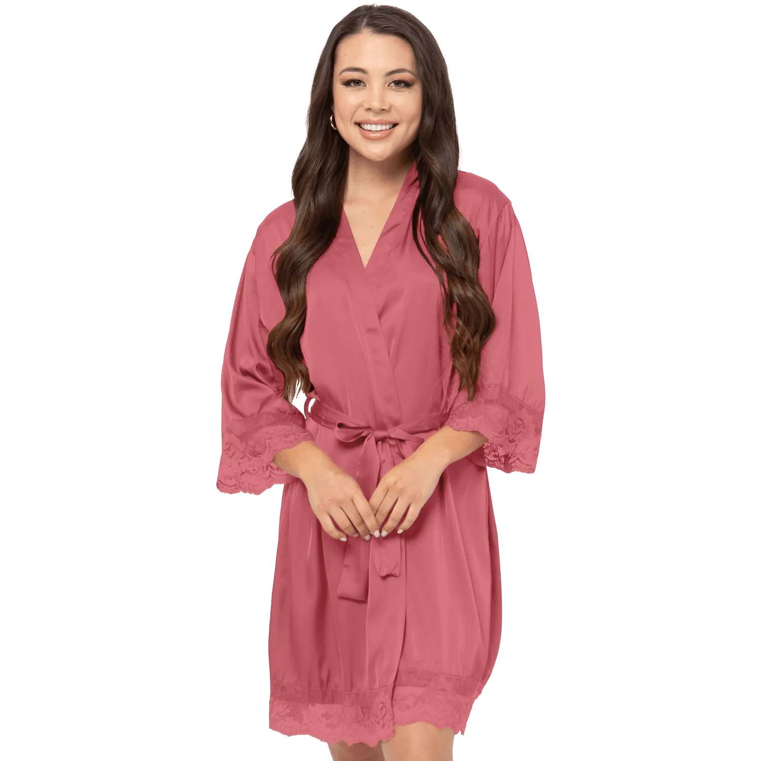 Silky Lace Robes-Front Initial