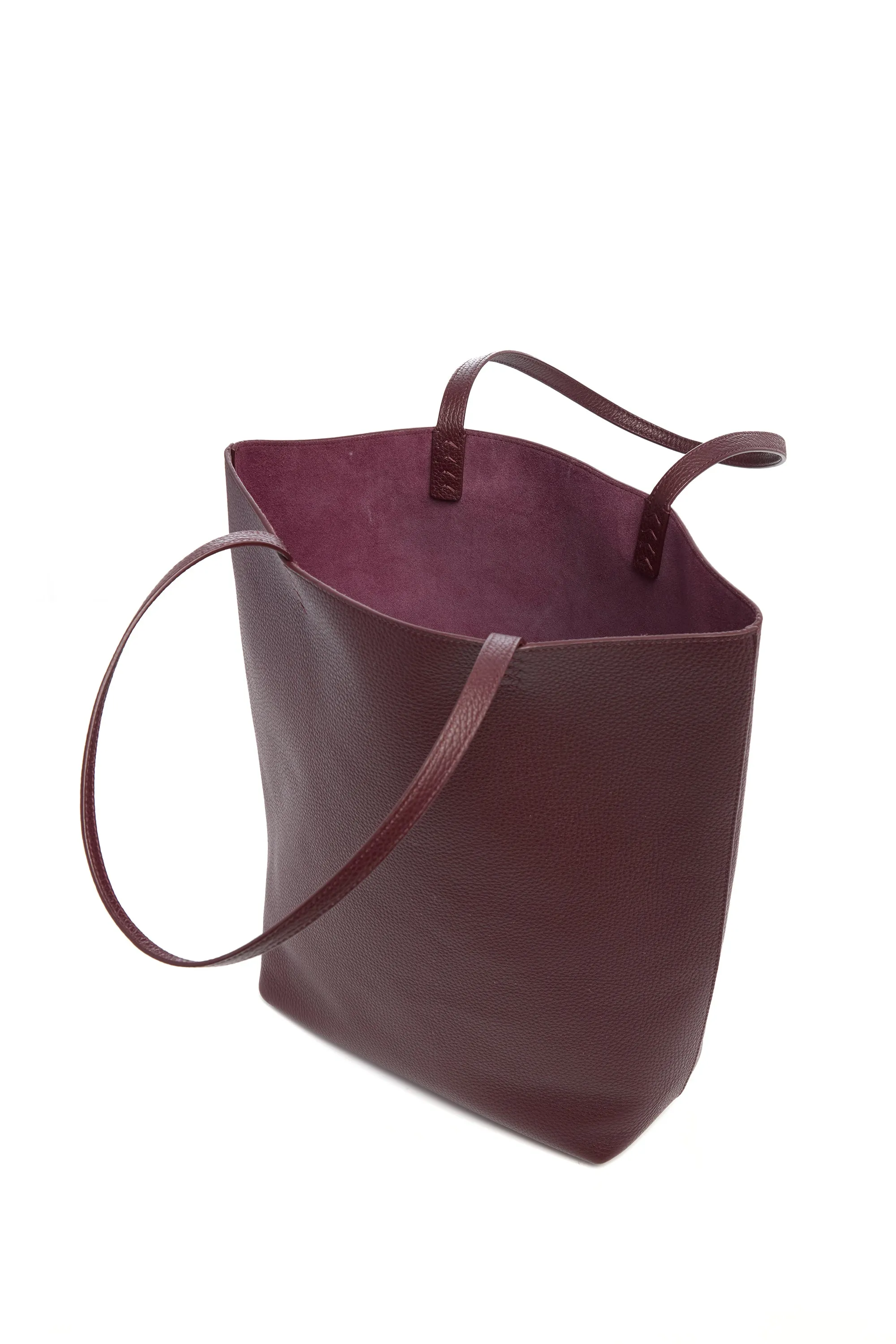 Sillbury Tote Bag in Bordeaux Textured Leather