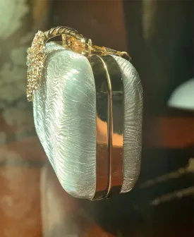 Silver Gold Accent Clutch