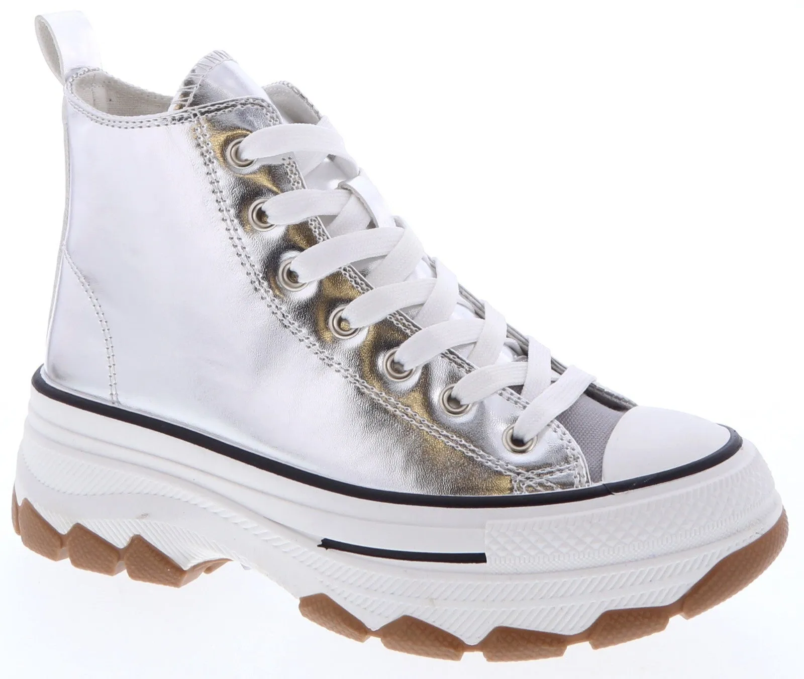 Silver High Top Sneakers