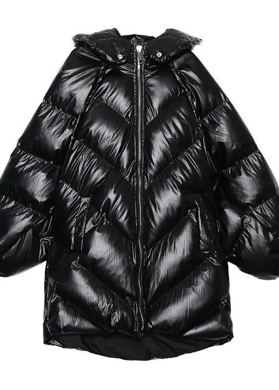 Silver Parkas for women oversized down jacket winter outwear hooded