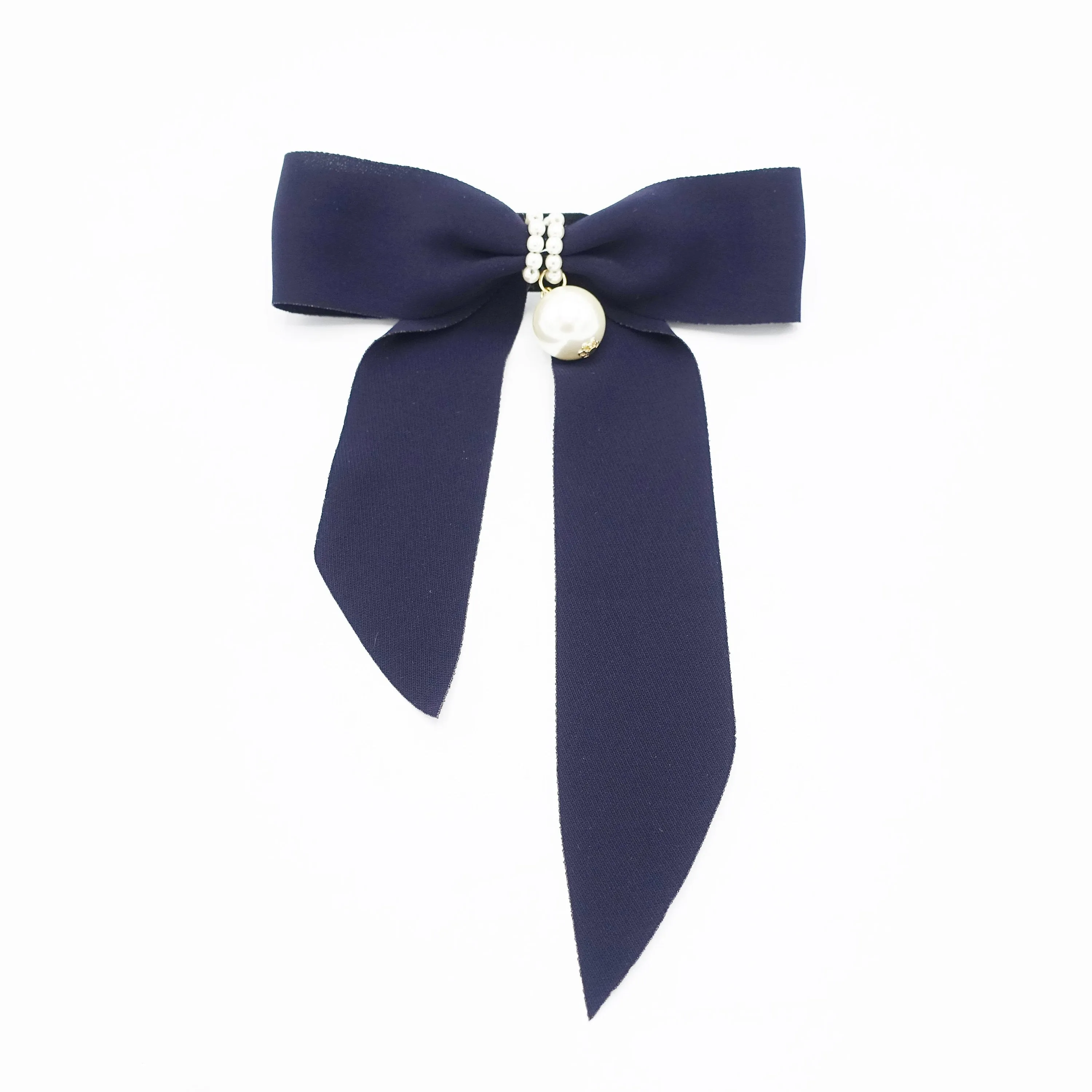 simple chiffon hair bow with tail women hair accessory