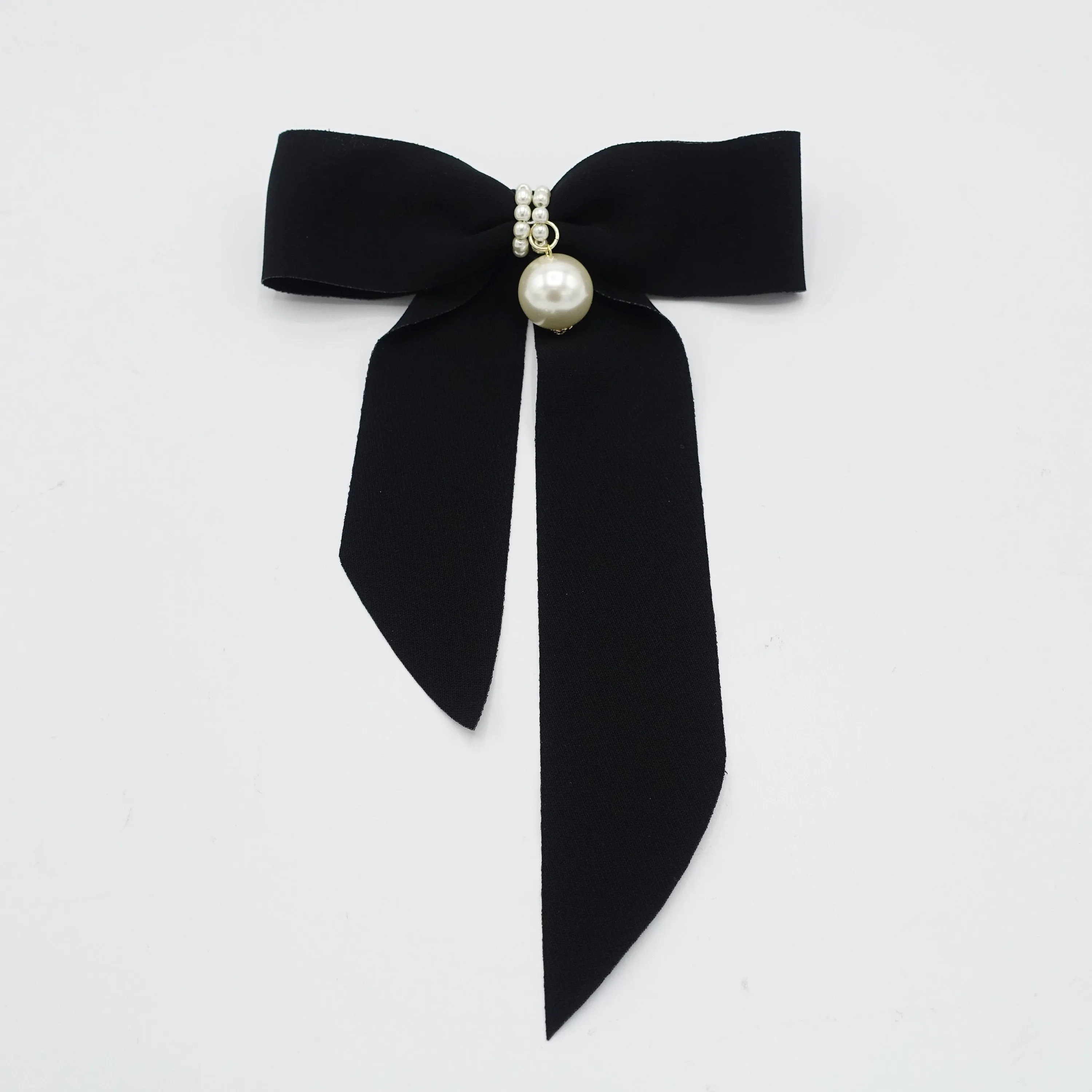 simple chiffon hair bow with tail women hair accessory